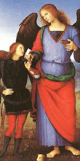 Pietro Perugino Tobias with the Angel Raphael Norge oil painting art
